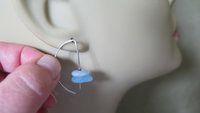aquamarine jewelry. blue gemstone earrings. March birthstone