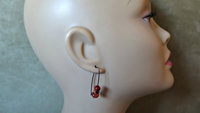Custom order for MA of niobium earrings with crystals, hematite, jasper and goldstone. artisan jewelry, handmade in Calgary.