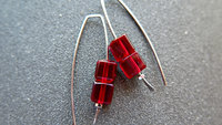 Custom order for MA of niobium earrings with crystals, hematite, jasper and goldstone. artisan jewelry, handmade in Calgary.