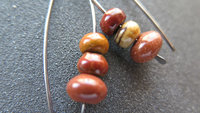 Custom order for MA of niobium earrings with crystals, hematite, jasper and goldstone. artisan jewelry, handmade in Calgary.