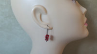 Custom order for MA of niobium earrings with crystals, hematite, jasper and goldstone. artisan jewelry, handmade in Calgary.