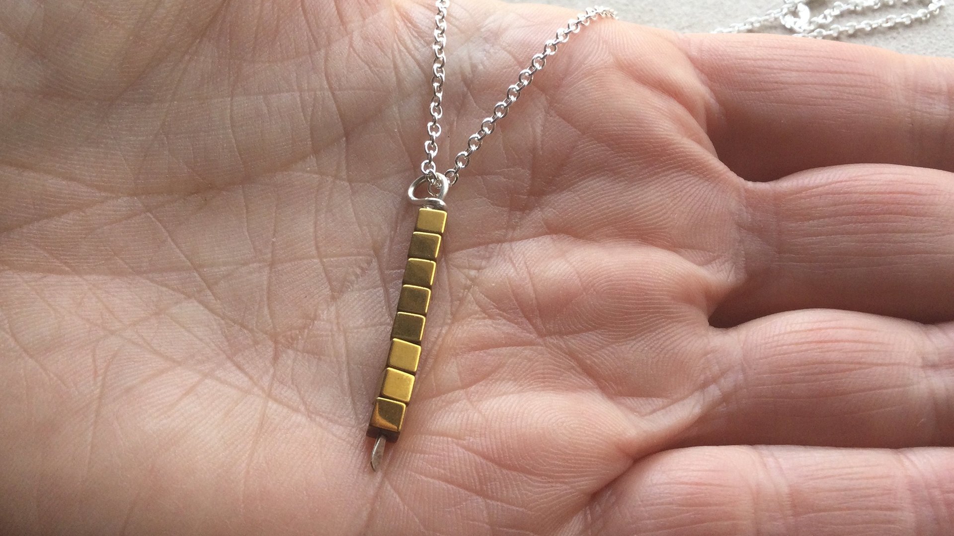 gold and silver necklace. mixed metal jewelry. modern jewellery