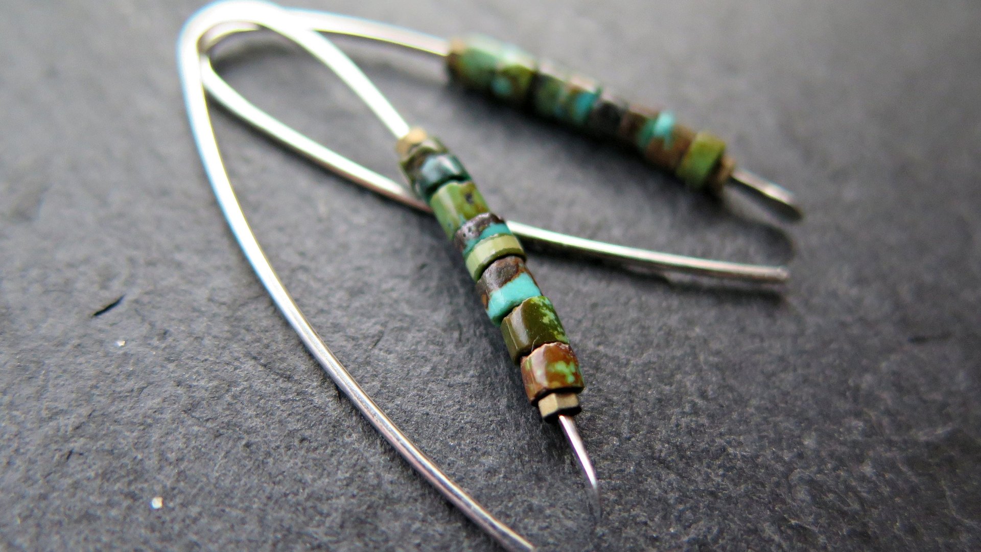 natural turquoise earrings. December birthstone jewelry in sterling silver. genuine turquoise jewellery.