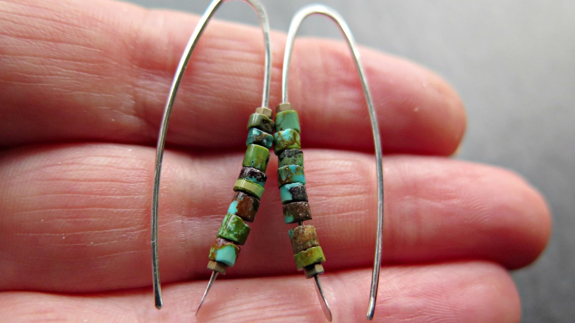 natural turquoise earrings. December birthstone jewelry in sterling silver. genuine turquoise jewellery.