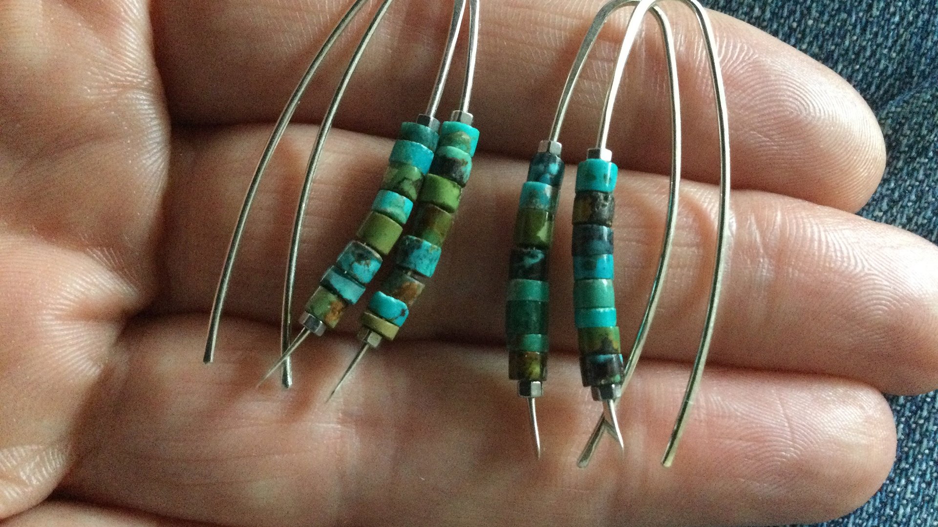 natural turquoise earrings. December birthstone jewelry in sterling silver. genuine turquoise jewellery.