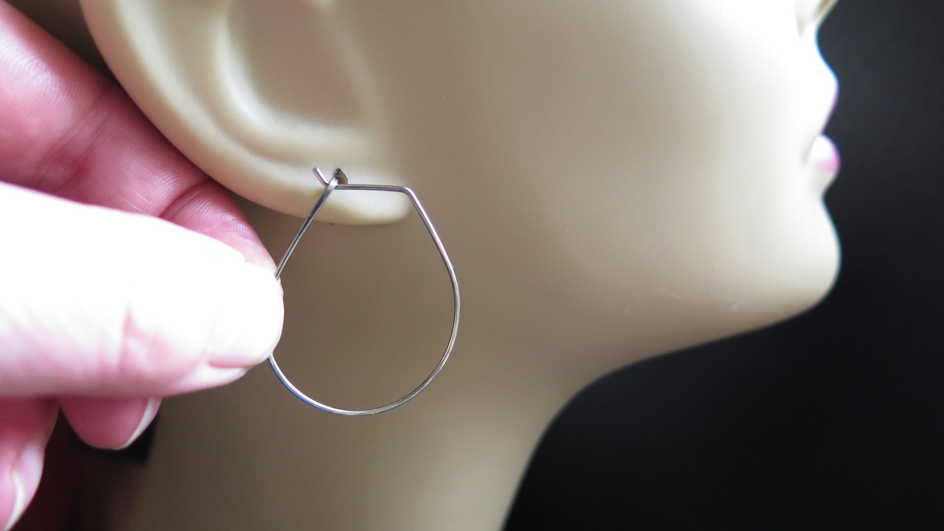 hypoallergenic hoop earrings for sensitive ears. anodized niobium jewelry. nickel free earrings.