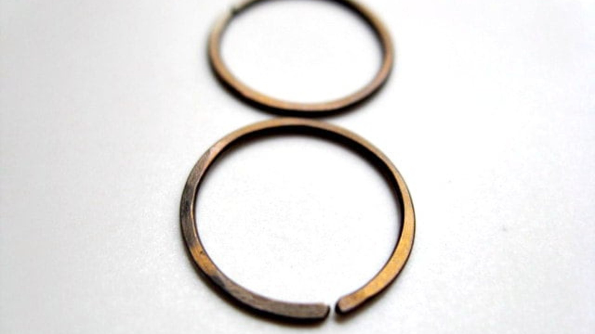 mens hoop earrings in antique bronze. men's jewelry. small niobium hoops.