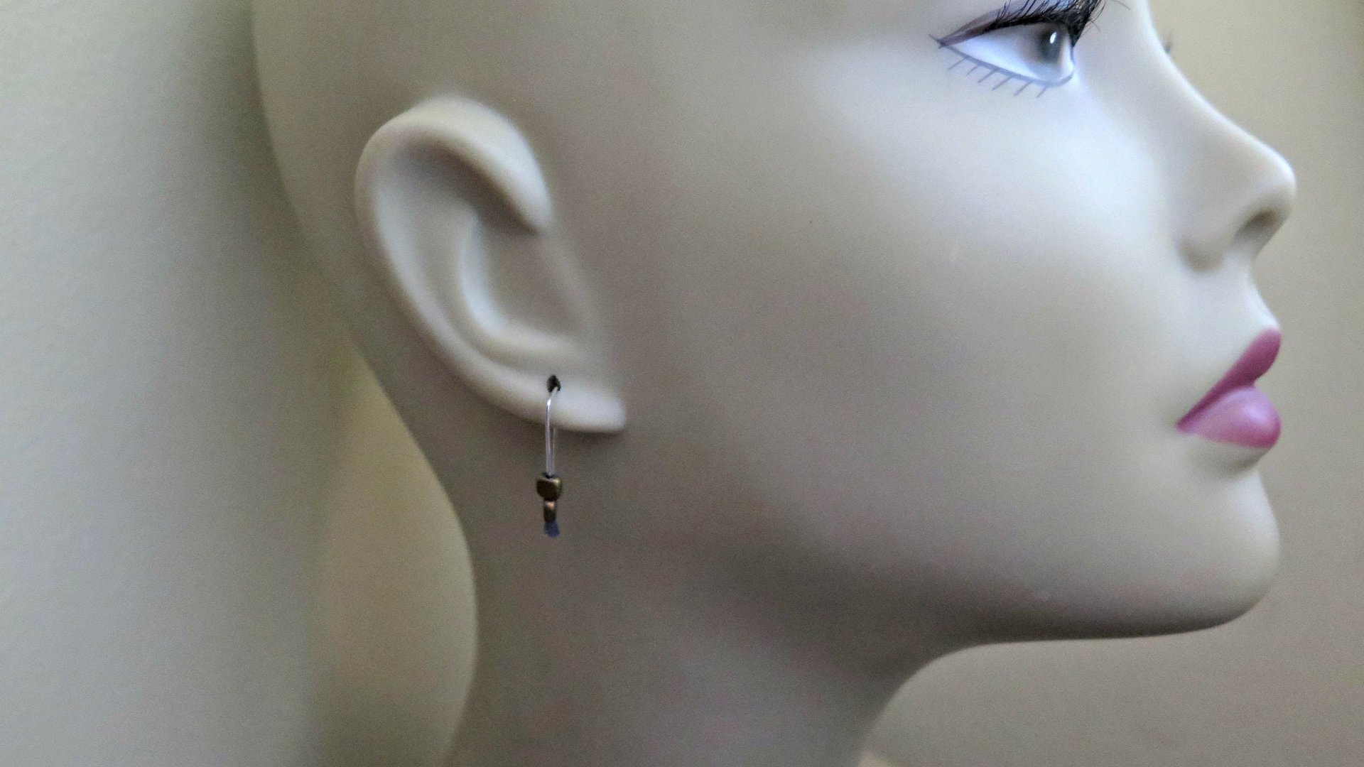 small matte gold earrings. square hematite jewelry. geometric jewellery. 1 inch earrings.