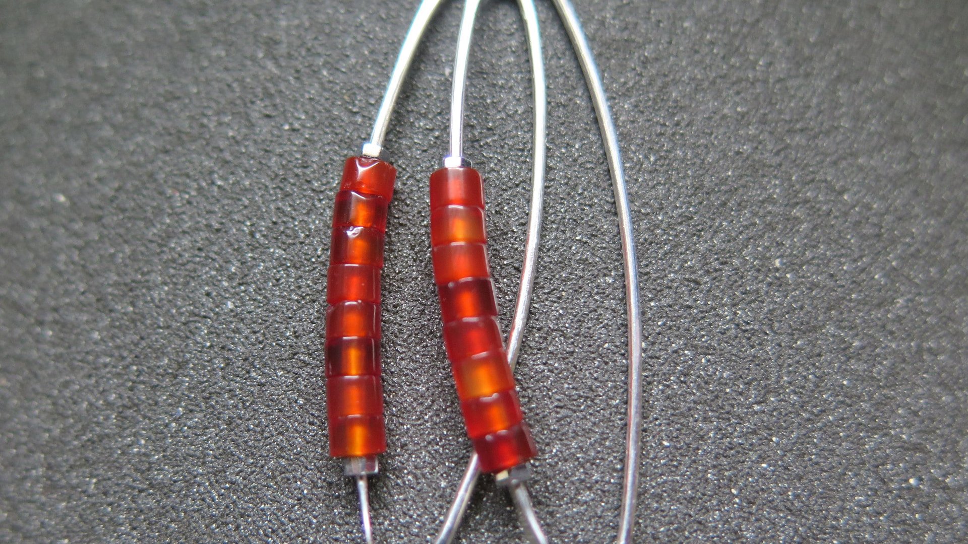 orange carnelian earrings. modern artisan jewelry. gemstone jewelry from Canada