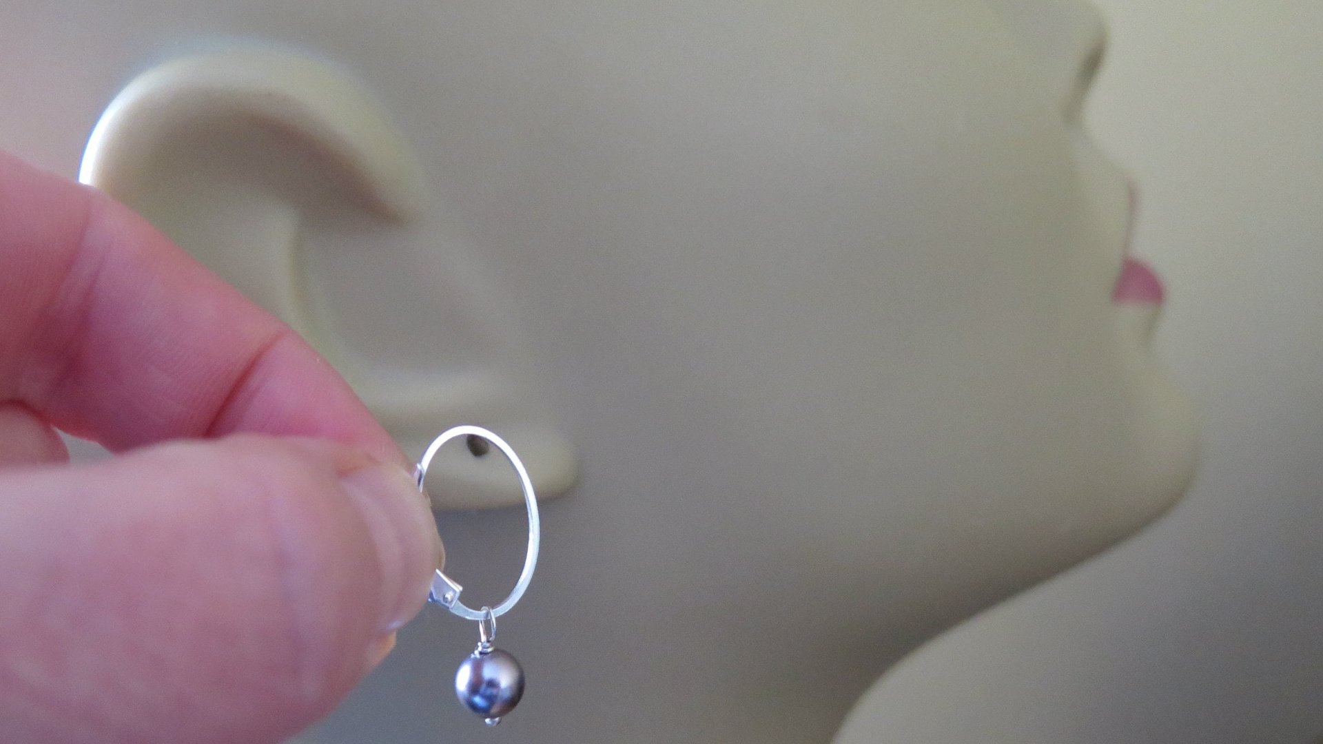 burgundy pearl earrings in sterling silver lever back hoops. design your own earrings. crystal pearl jewelry. modern pearl jewellery.