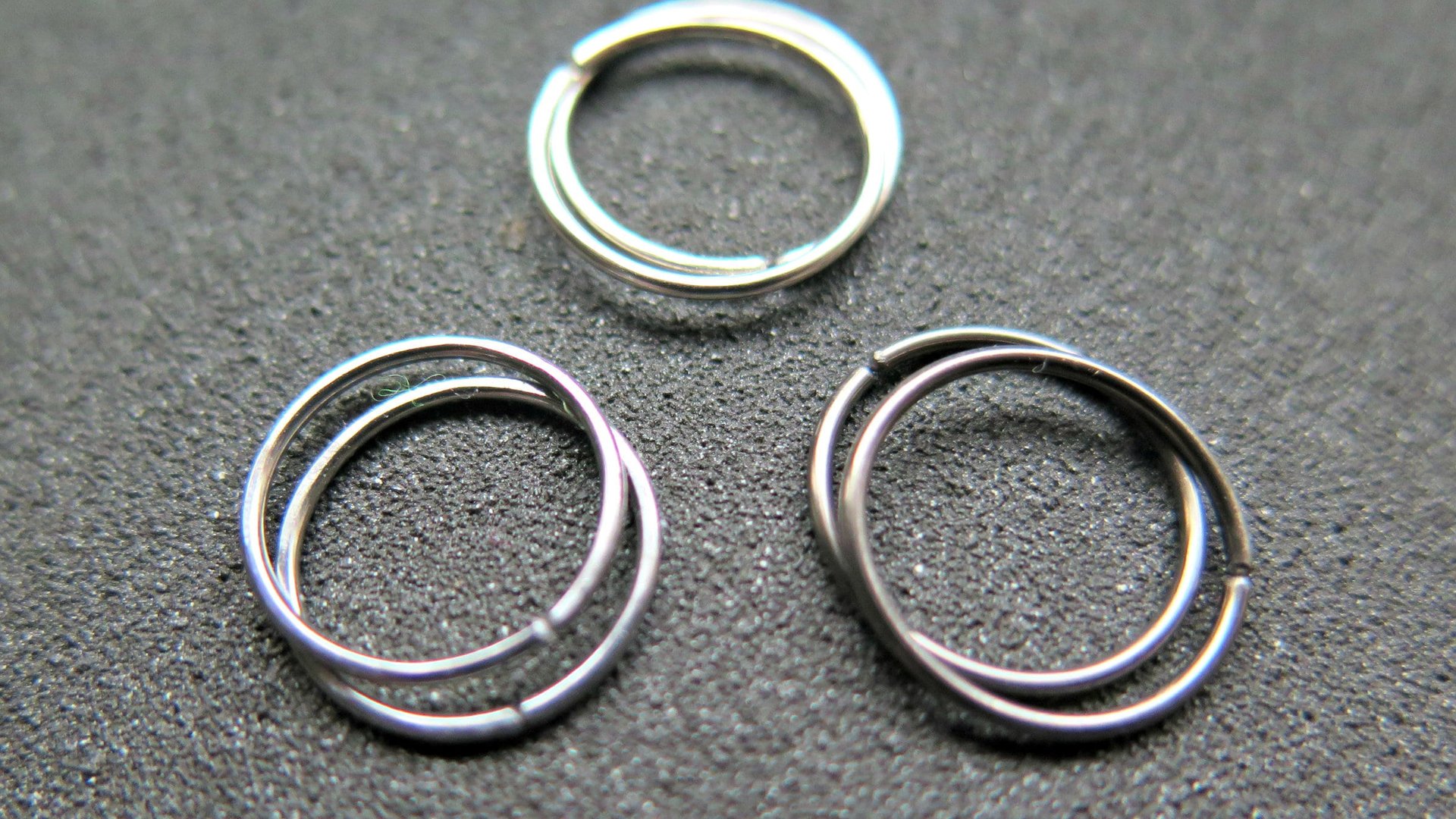 mens hoop earrings. dark silver niobium. hypoallergenic hoops.