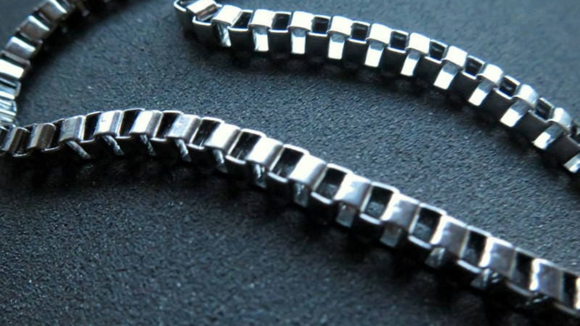 mens box chain necklace. stainless steel jewelry. made in Canada.
