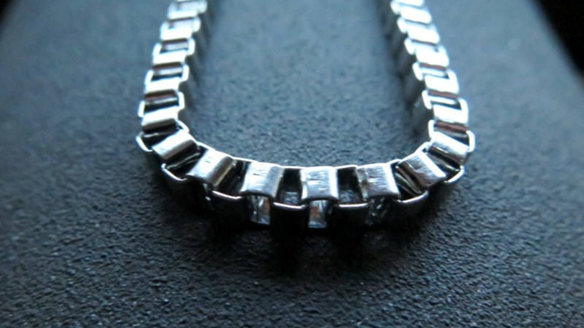mens box chain necklace. stainless steel jewelry. made in Canada.