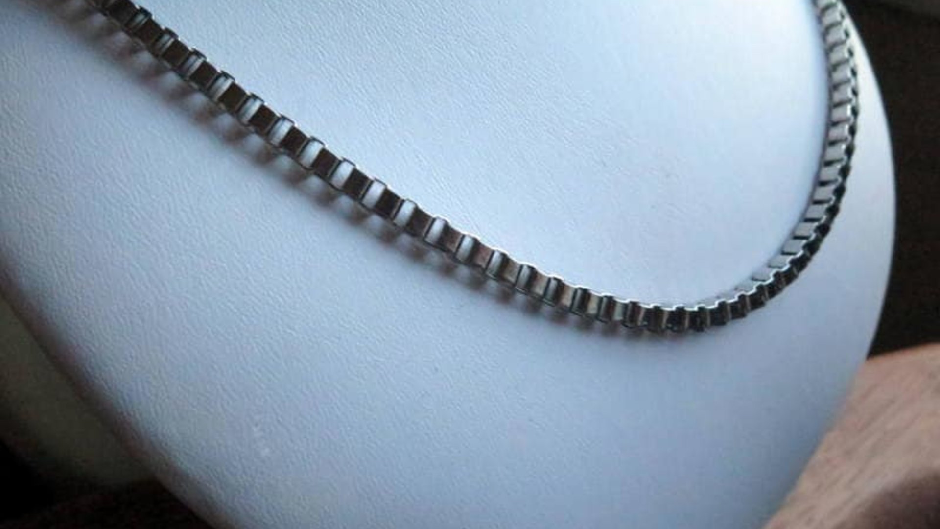 mens box chain necklace. stainless steel jewelry. made in Canada.