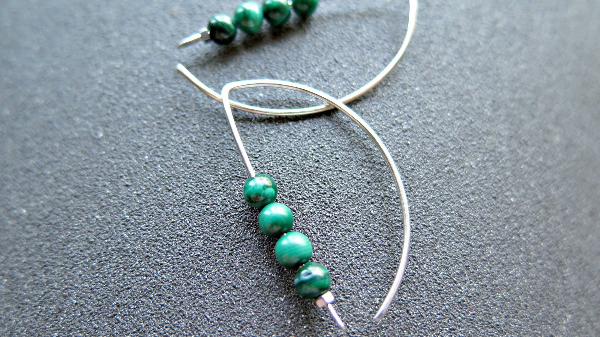 emerald green malachite earrings. green splurge earrings. Canadian seller in Calgary Alberta.