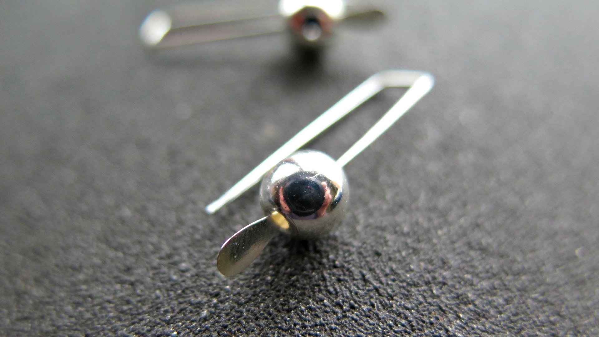 small silver earrings. simple modern jewelry. 1 inch earrings. made in Calgary