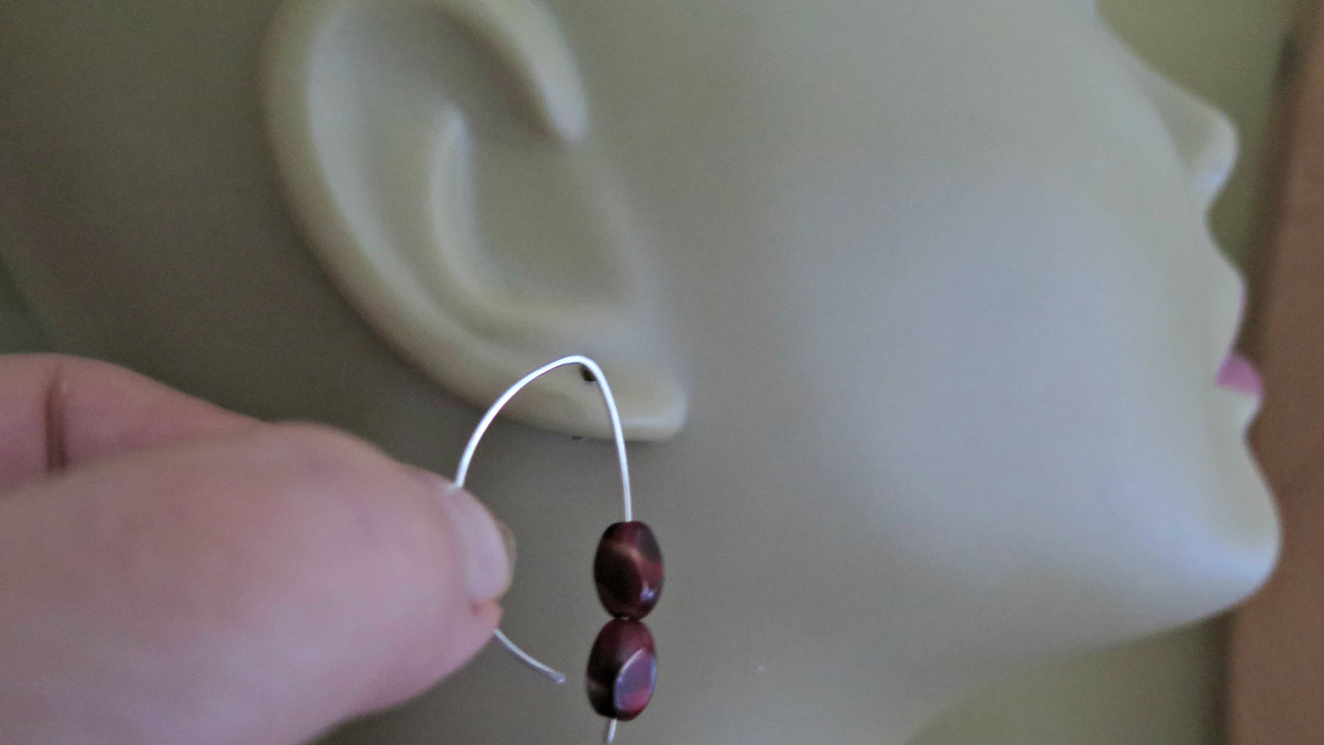red agate earrings. modern stone jewelry in hammered sterling silver. made in Alberta Canada