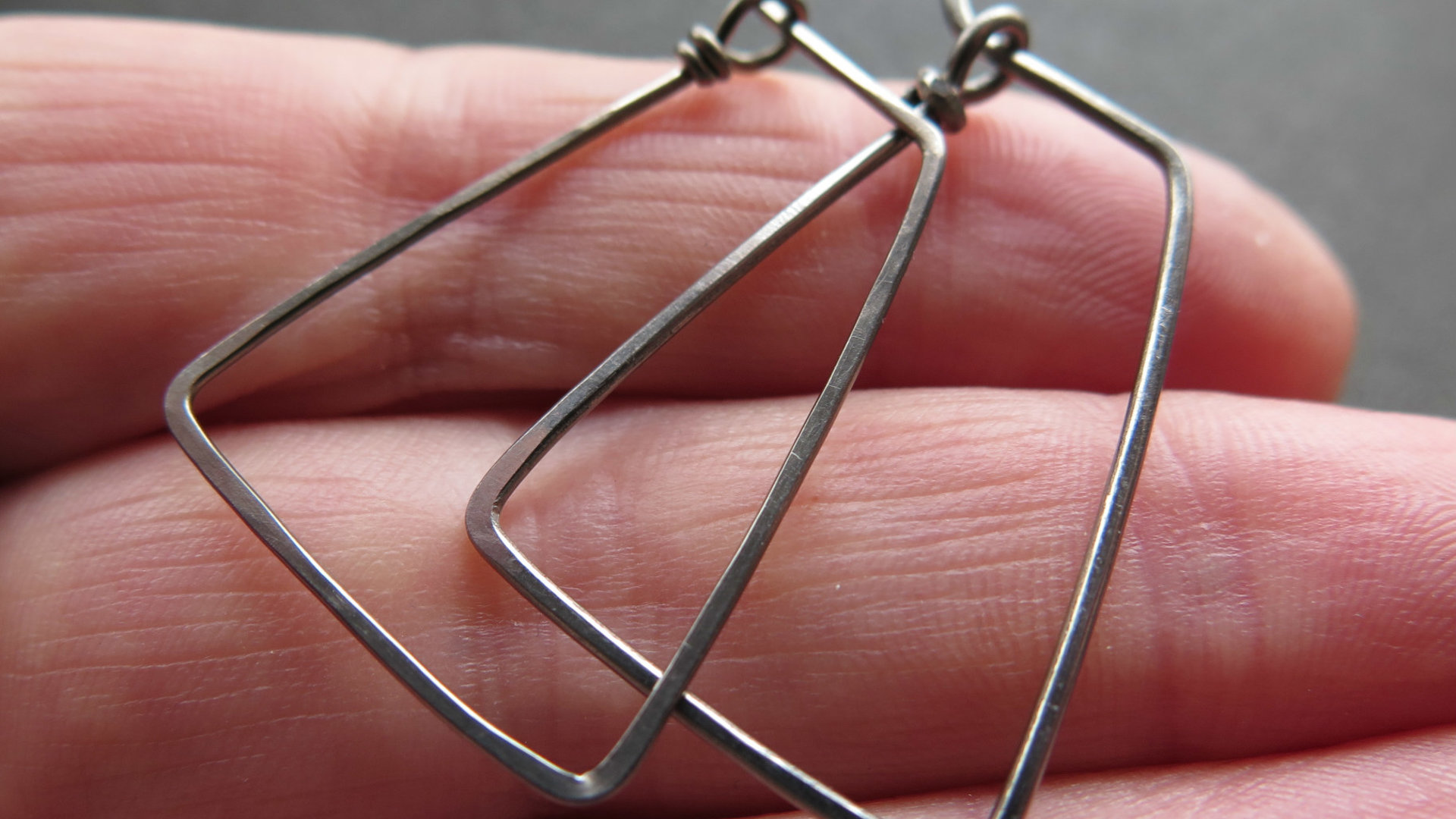geometric niobium hoop earrings. Pay It Forward jewelry. splurge jewellery. made in Canada