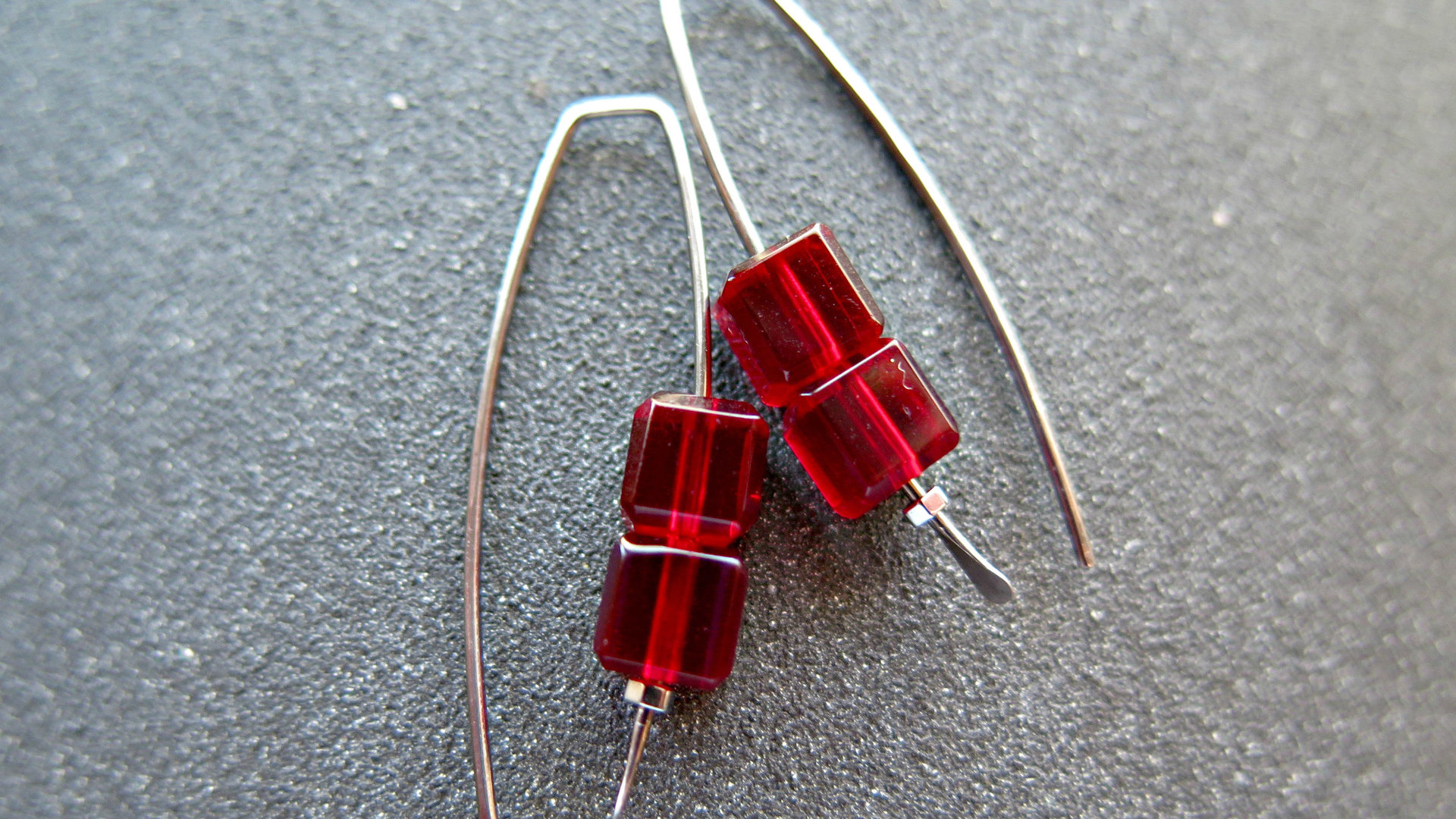 Custom order for MA of niobium earrings with crystals, hematite, jasper and goldstone. artisan jewelry, handmade in Calgary.