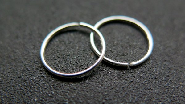 small silver hoop earrings. 12 mm sterling silver sleeper hoops. 20 gauge wire.
