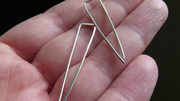 sterling silver earrings. minimalist jewelry. modern hoops.